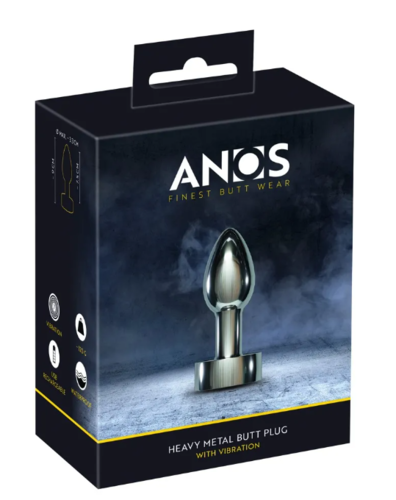 Anos Heavy Metal Butt Plug with Vibration